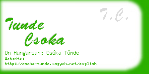 tunde csoka business card